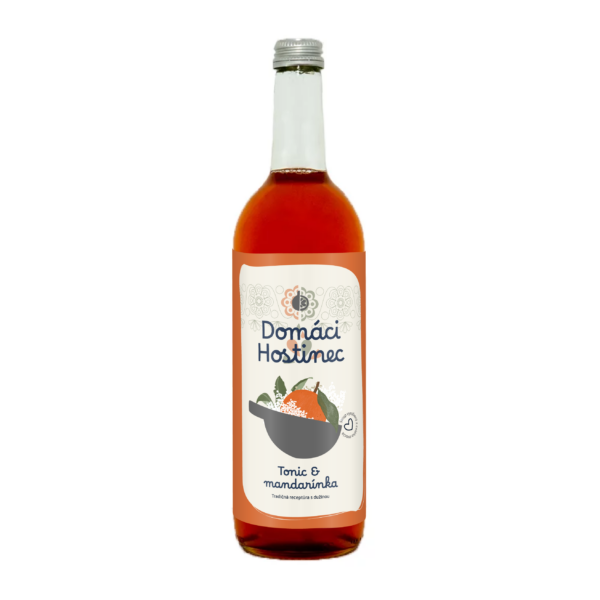 Tonic a mandarínka | Domáci Hostinec | Domáci sirup | remeselný sirup | Bylinkový macerát | Sirup na prípravu limonád | Sirup na prípravu | Sklenená fľaša 750 ml |