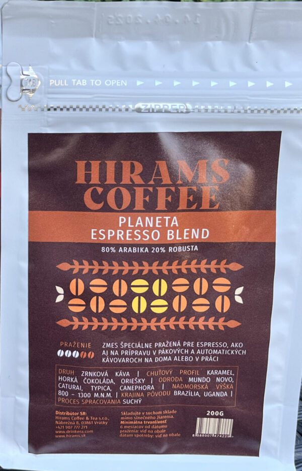 Hirams Coffee Planeta Espresso Blend