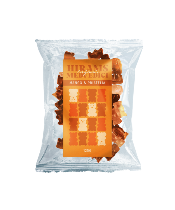Čajoví medvedíci | Mango & Priatelia | Gumové medvedíky | Ovocné medvedíky | Cukríky | Čaj | Sáčok 125 g |
